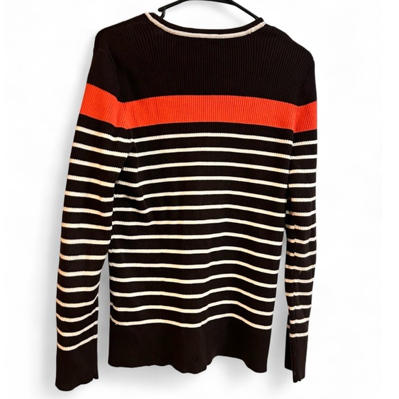 Ralph Lauren Brown and Orange Striped Cardigan - Picture 6 of 6